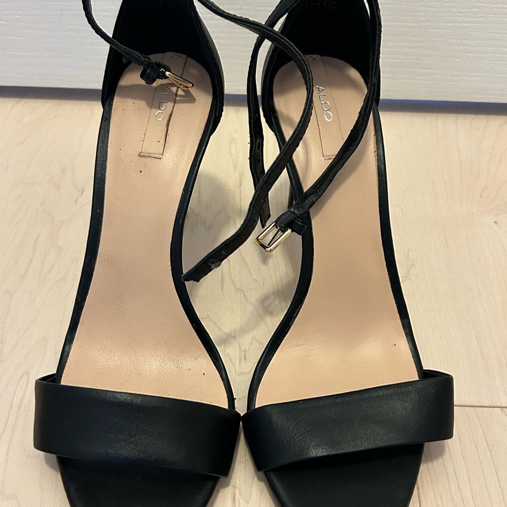 Aldo CARDROSS Black Strappy Heels - Elegant Design